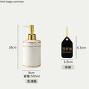 Axya White Ceramic Hand Sanitizer Bottle for Home Bathroom Subpackage
