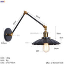 Axyaa Loft Industrial Swing Arm Wall Lamp with Vintage Edison Bulb