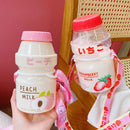 Axyaa 480ml Cute Fruit Water Bottle | BPA Free | Heat Resistant | Portable Plastic Cup