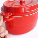 Axyaa Kids Round Bento Box Double-layer Fruit Lunch Box Microwaveable & Fitness Food Container