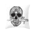 Axyaa Halloween Anime Polyester Cushion Cover Ghost Skull Pumpkin Throw Pillow