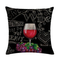 Axyaa Red Wine Bottle Throw Pillow Cover 45X45CM