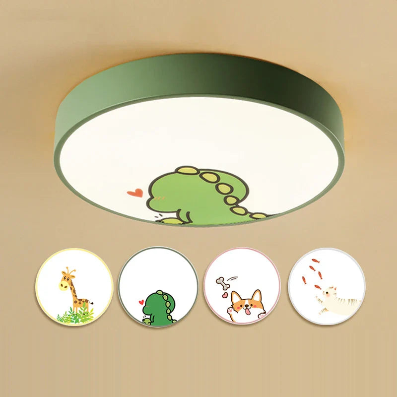 Axyaa Cartoon Acrylic LED Kids Ceiling Light with Remote Control