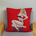 Axyaa European Sexy Women Polyester Cushion Cover 45x45cm - Chic Home Decor