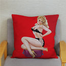 Axyaa European Sexy Women Polyester Cushion Cover 45x45cm - Chic Home Decor