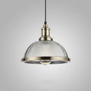 Axyaa Glass Shade Pendant Light: Vintage Loft Design, LED Bulb, Ideal for Dining Room & Office
