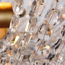 Axyaa Gold Crystal Chandelier Hemp Rope Beaded Kitchen Light