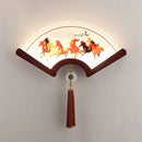 Axyaa Retro Wood Wall Lamp LED Light for Porch Living Room Bedroom Aisle