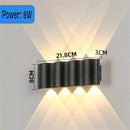Axyaa LED Outdoor Wall Lamp Waterproof Strip Lighting, Aluminum Fixture for Garden Decor