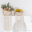 Axyaa Round Flower Pot Macrame Wall Hanging for Bohemian Room Decor