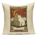 Axyaa Retro Pet Pattern Cushion Cover - Decorative Sofa Linen Pillow Case