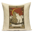 Axyaa Retro Pet Pattern Cushion Cover - Decorative Sofa Linen Pillow Case