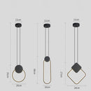 Axyaa White Black Pendant Lamp - Dimmable LED Hanging Light for Bedside Decor