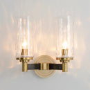 Axyaa Bronze Crystal Wall Lamp LED Sconce for Bedroom Living Room Modern Decor