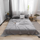 Axyaa Jacquard Grid Summer Quilt 100% Cotton Gauze Sofa Cover Blue Bedspread