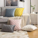 Velvet Geometric Cushion Cover by Axyaa - 45x45cm Pillowcase for Home Decor