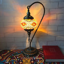 Axyaa Vintage Turkish Mosaic Glass Table Lamp Bedside Bed Light
