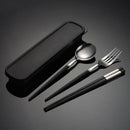 Axyaa Stainless Steel Cutlery Set with Box - Travel Friendly Utensils