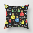 Axyaa Cartoon Doll Pattern Polyester Cushion Cover for Home Decor