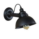 Axyaa Industrial Wall Sconce Black Wall Light E27 Indoor Retro Loft Bedside Lamp