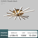 Axyaa LED Chandelier Ceiling Light: Modern, Minimalist, Dimmable for Living Room, Bedroom, Dining