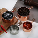 Axyaa Stainless Steel Seasoning Cup with Wooden Handle - Kitchen Sauce Dish