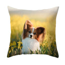 Axyaa Dog Print Polyester Cushion Cover for Sofa Living Room 45X45CM