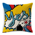 Axyaa POP Art Pineapple Throw Pillow Cover - Modern Decorative Cushion