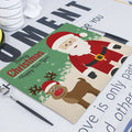 Axyaa Christmas Retro Fabric Napkins Set - Festive Table Decor for Home & Restaurant