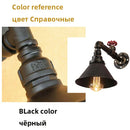 Axyaa Industrial Iron Pipe Wall Lamp for Bedroom, Cafe, and Staircase Lighting Fixtures