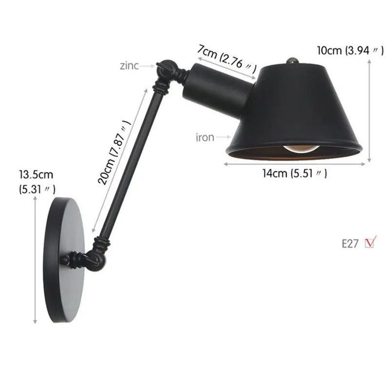 Axyaa Retro Vintage Rustic Warehouse Wall Sconce Light Fixture