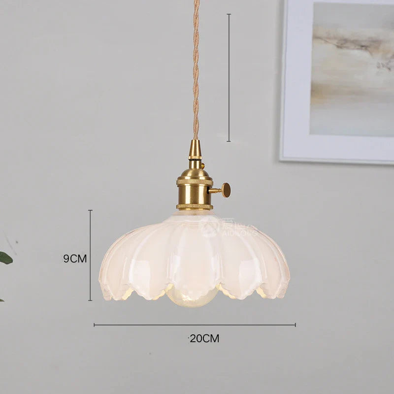 Axyaa Nordic Purple Glass LED Pendant Light, Modern Hanging Lamp for Bar, Bedroom, Dinning Room