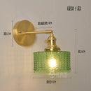 Axyaa Nordic Brass Wall Lamp Small Copper Glass LED Wall Sconce
