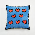 Chic Daisy Dandelion Embroidery Cushion Cover by Axyaa