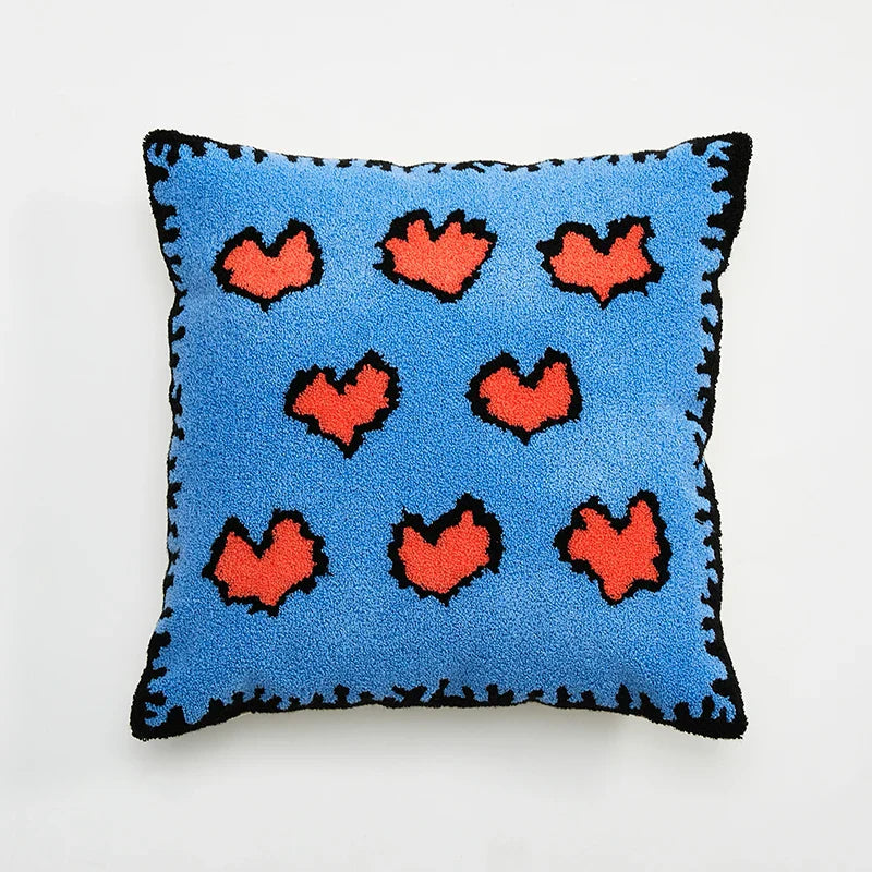 Chic Daisy Dandelion Embroidery Cushion Cover by Axyaa