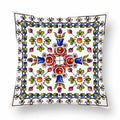 Axyaa Watercolor Geometric Flowers Polyester Cushion Cover Sofa Throw Pillow Cover