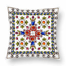 Axyaa Watercolor Geometric Flowers Polyester Cushion Cover Sofa Throw Pillow Cover