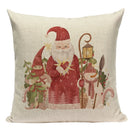 Axyaa Christmas Deer Snowman Cartoon Cushion Cover - Festive Decor Pillowcase