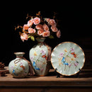 Axyaa Ceramic Vase Set for Home Decor - 3 Piece Wobble Plate Arrangement