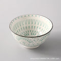 Axyaa Wind Ceramic Salad Bowl Set - Stylish Threaded Rice Bowls for Home