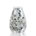 Axyaa Glass Mosaic Vase for Hydroponic Green Dill Small Flower Arrangement