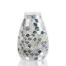 Axyaa Glass Mosaic Vase for Hydroponic Green Dill Small Flower Arrangement