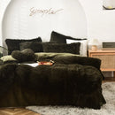 Axyaa Long Hair Velvet Duvet Cover Set - Queen Size