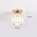 Axyaa Crystal Ceiling Light Modern Decorative Lamp E27 Base Square Round Lighting