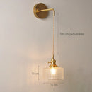 Axyaa Glass Wall Lamp LED Sconce for Bedroom, Modern Mounted Bedside Light