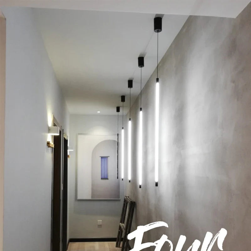 Axyaa Nordic LED Hanging Chandelier for Living Room Bedroom Floor Lamp