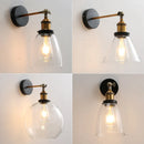 Axya Vintage Metal Glass Wall Lights - Retro Industrial Luminaire