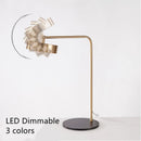 Axyaa LED Table Lamp Gold Metal Reading Light High-Quality Home Lighting