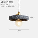 Axyaa Industrial Edison Pendant Lights for Bedroom Dinning Room Cafe - Cement Finish