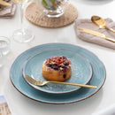 Axyaa BONITA Blue Dinnerware Set for 12 People